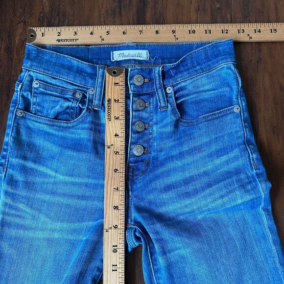 MADEWELL Cali Demi-Boot Jeans Chewed-Hem Edition Exposed Buttons #G0997 - Picture 13 of 15